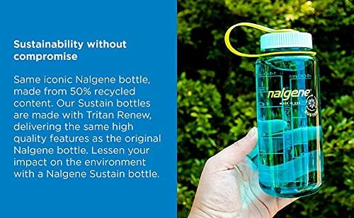Nalgene 16 oz Wide Mouth Water Bottle, Cerulean Cerulean Sustain